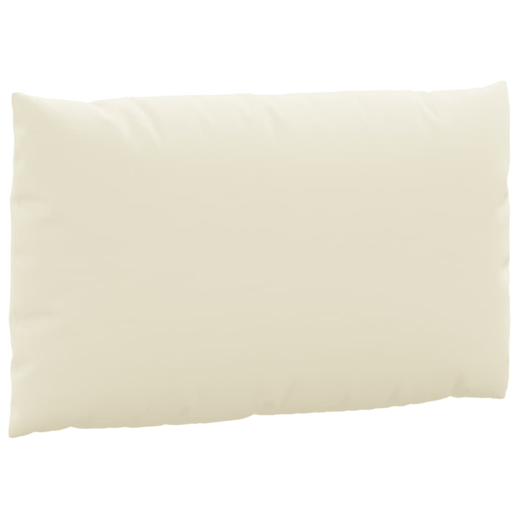 Coussins de palette lot de 2 blanc crème tissu oxford