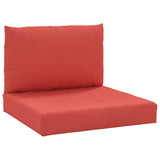 Coussins de palette lot de 2 rouge tissu oxford