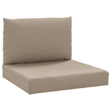 Coussins de palette lot de 2 taupe tissu oxford