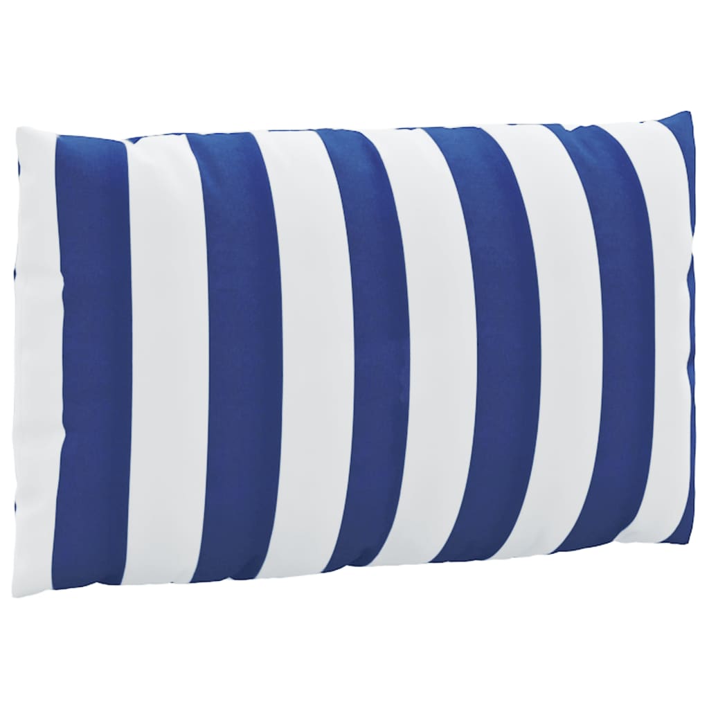 Coussins de palette lot de 2 rayures bleues/blanches