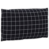 Coussins de palette lot de 2 motif à carreaux noir tissu Oxford