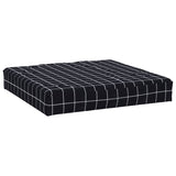 Coussins de palette lot de 2 motif à carreaux noir tissu Oxford