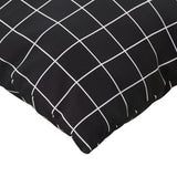 Coussins de palette lot de 2 motif à carreaux noir tissu Oxford