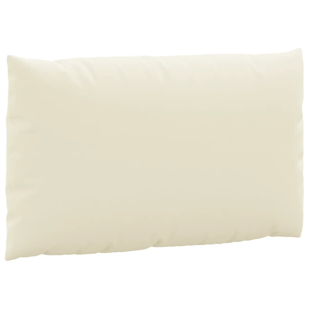 Coussins de palette lot de 3 blanc crème tissu oxford