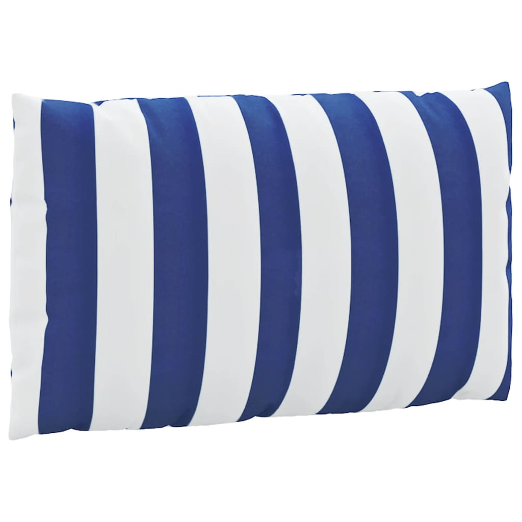 Coussins de palette lot de 3 rayures bleues/blanches