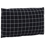 Coussins de palette lot de 3 motif à carreaux noir tissu Oxford