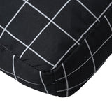 Coussins de palette lot de 3 motif à carreaux noir tissu Oxford