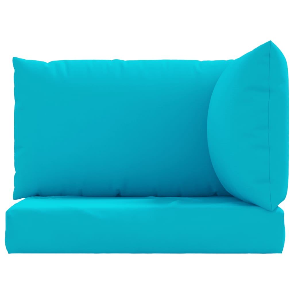 Coussins de palette lot de 3 turquoise tissu Oxford