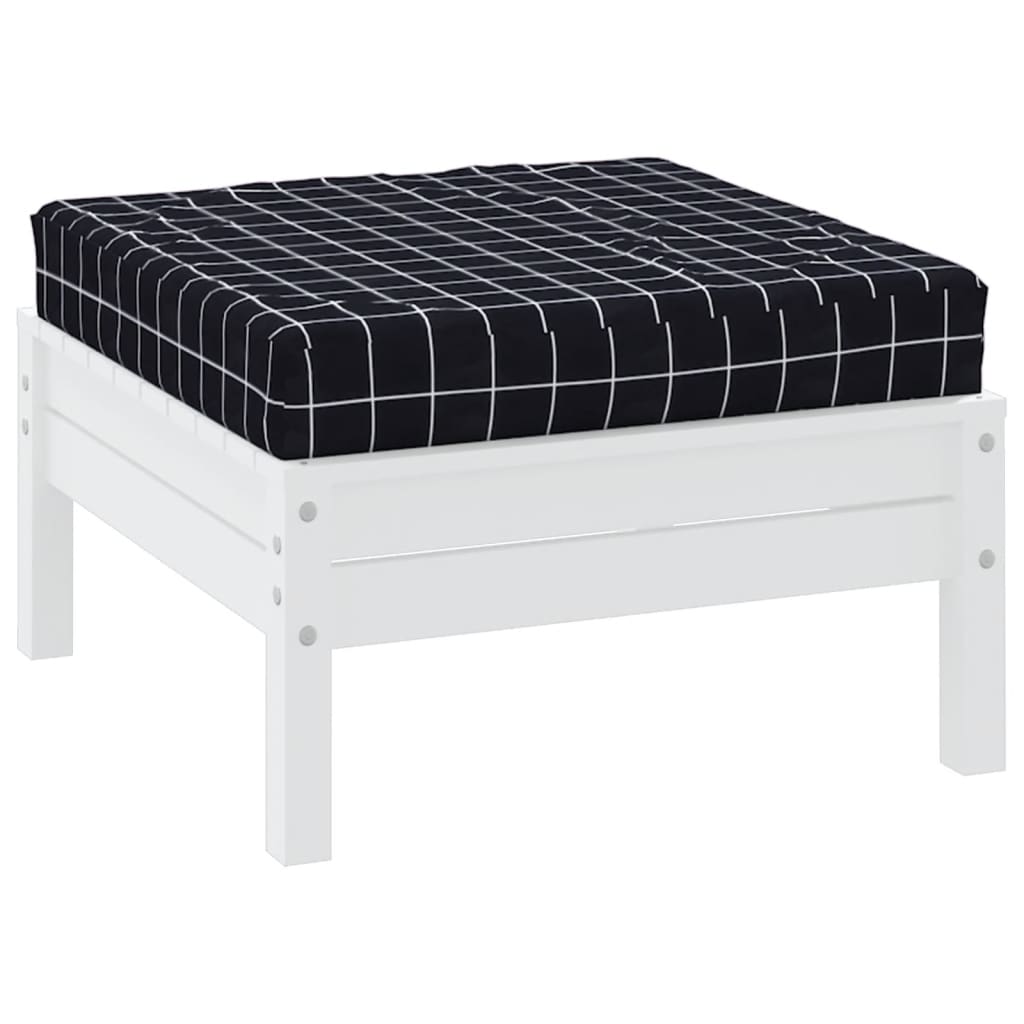 Black checkered pallet cushion 60x60x8 cm