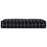 Black checkered pallet cushion 60x60x8 cm