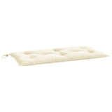 Coussin de banc de jardin blanc crème 110x50x7 cm tissu oxford