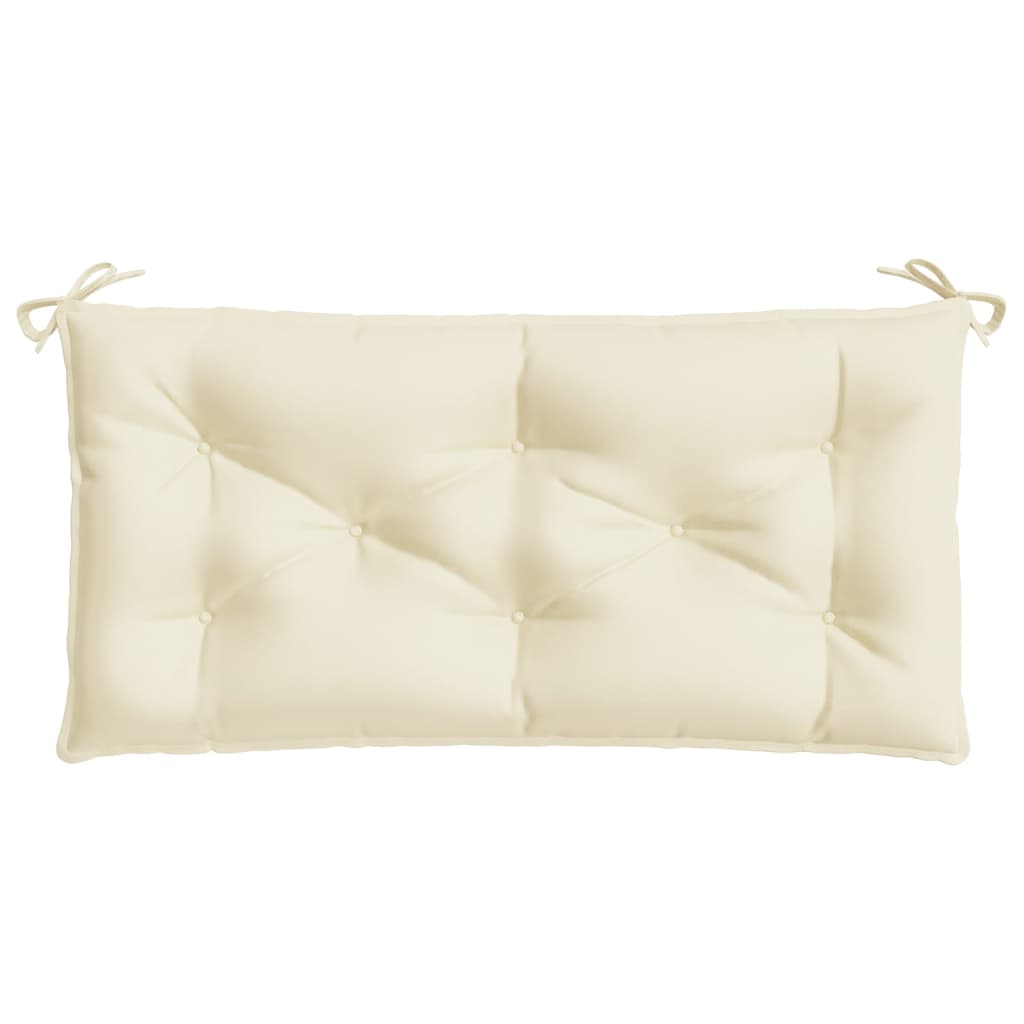 Coussin de banc de jardin blanc crème 110x50x7 cm tissu oxford