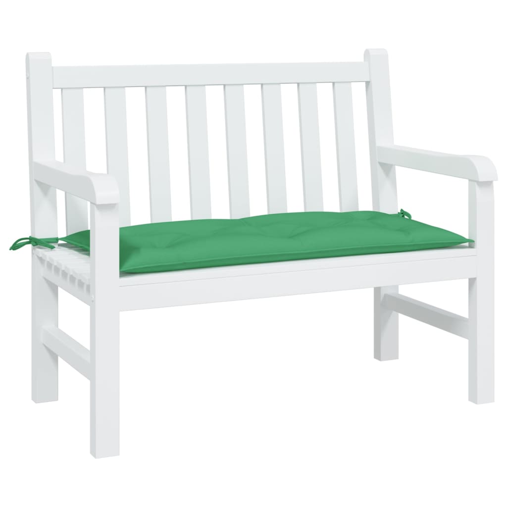 Coussin de banc de jardin vert 110x50x7 cm tissu oxford