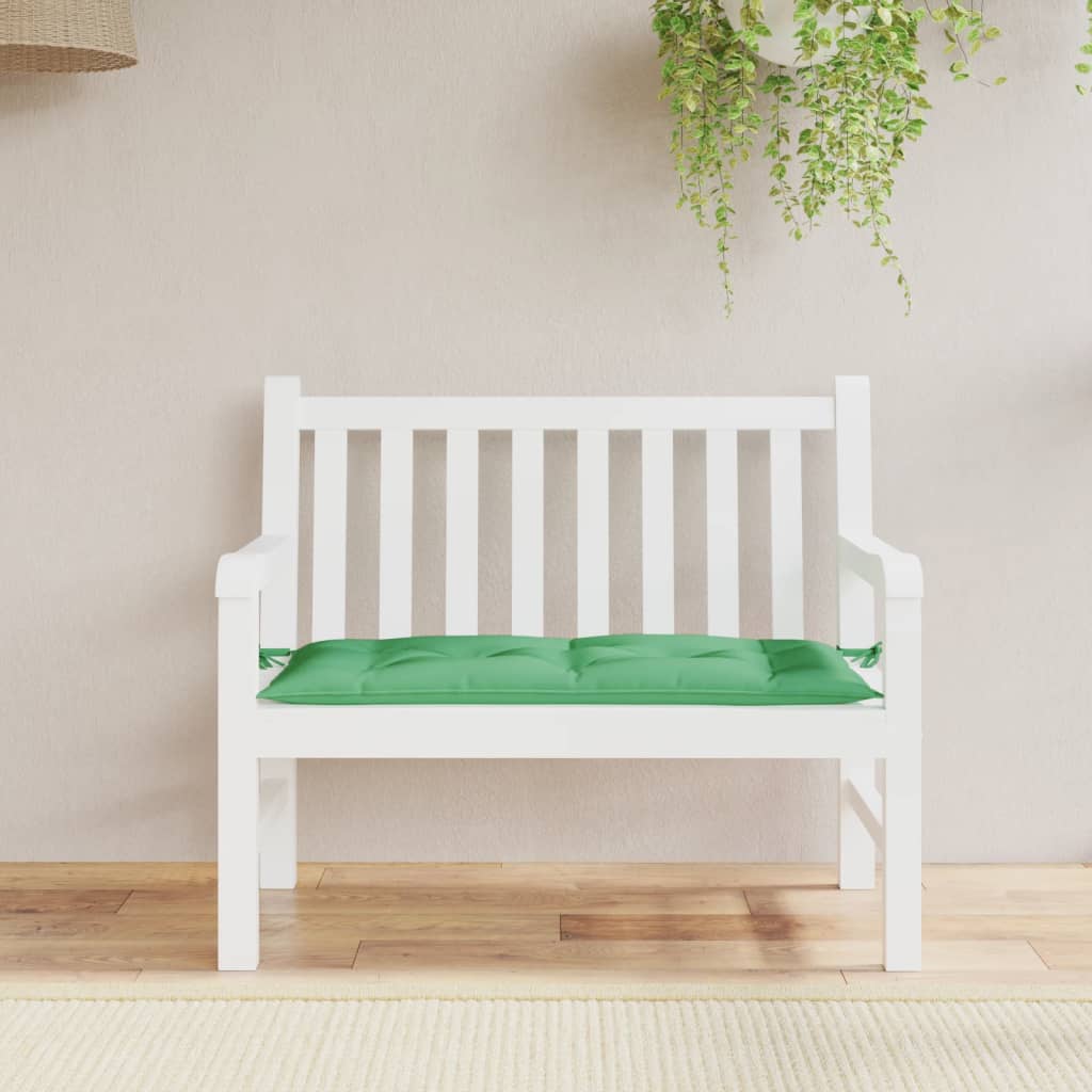 Coussin de banc de jardin vert 110x50x7 cm tissu oxford