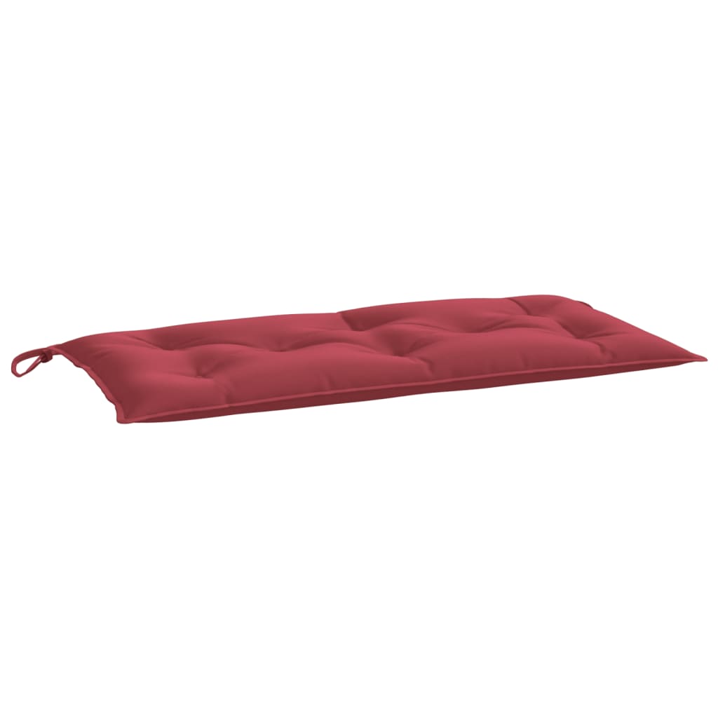 Coussin de banc de jardin rouge bordeaux 110x50x7 cm