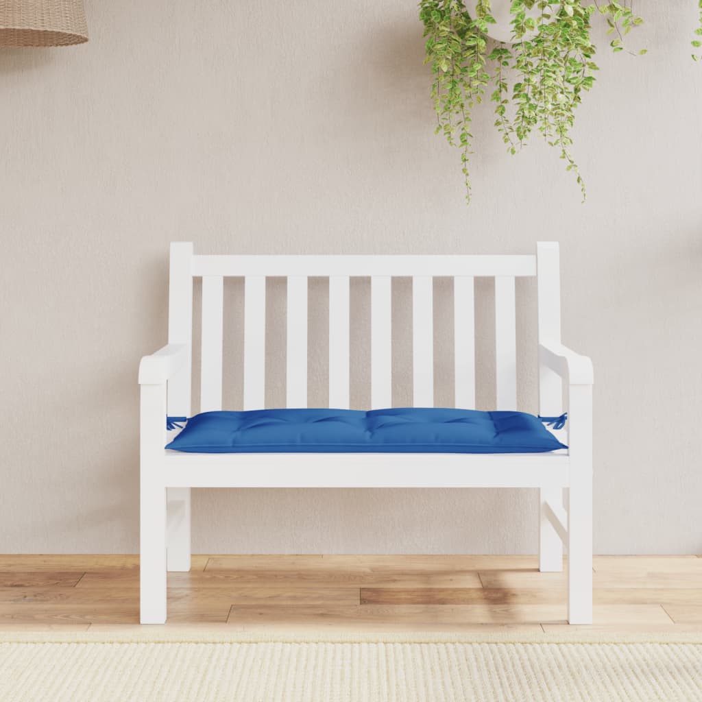 Coussin de banc de jardin bleu 110x50x7 cm tissu oxford