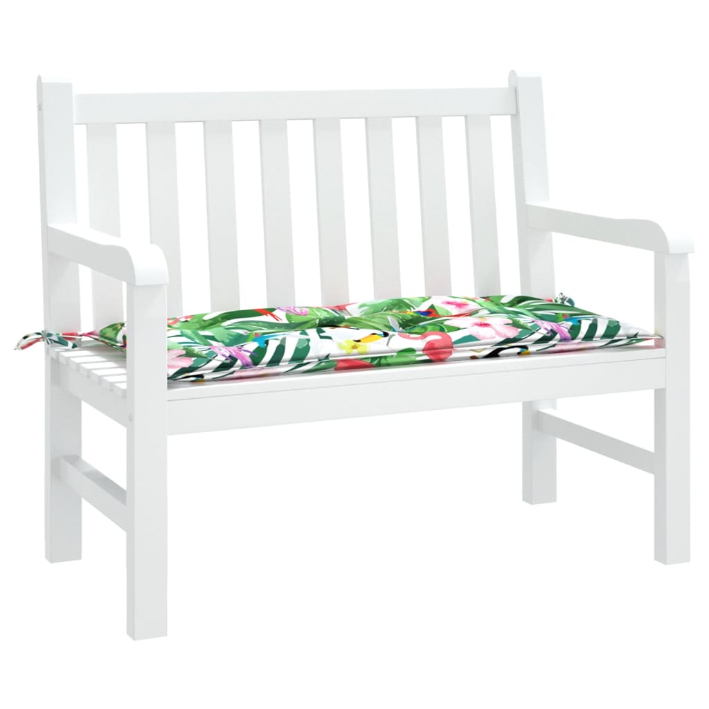 Coussin de banc de jardin multicolore 110x50x7 cm tissu