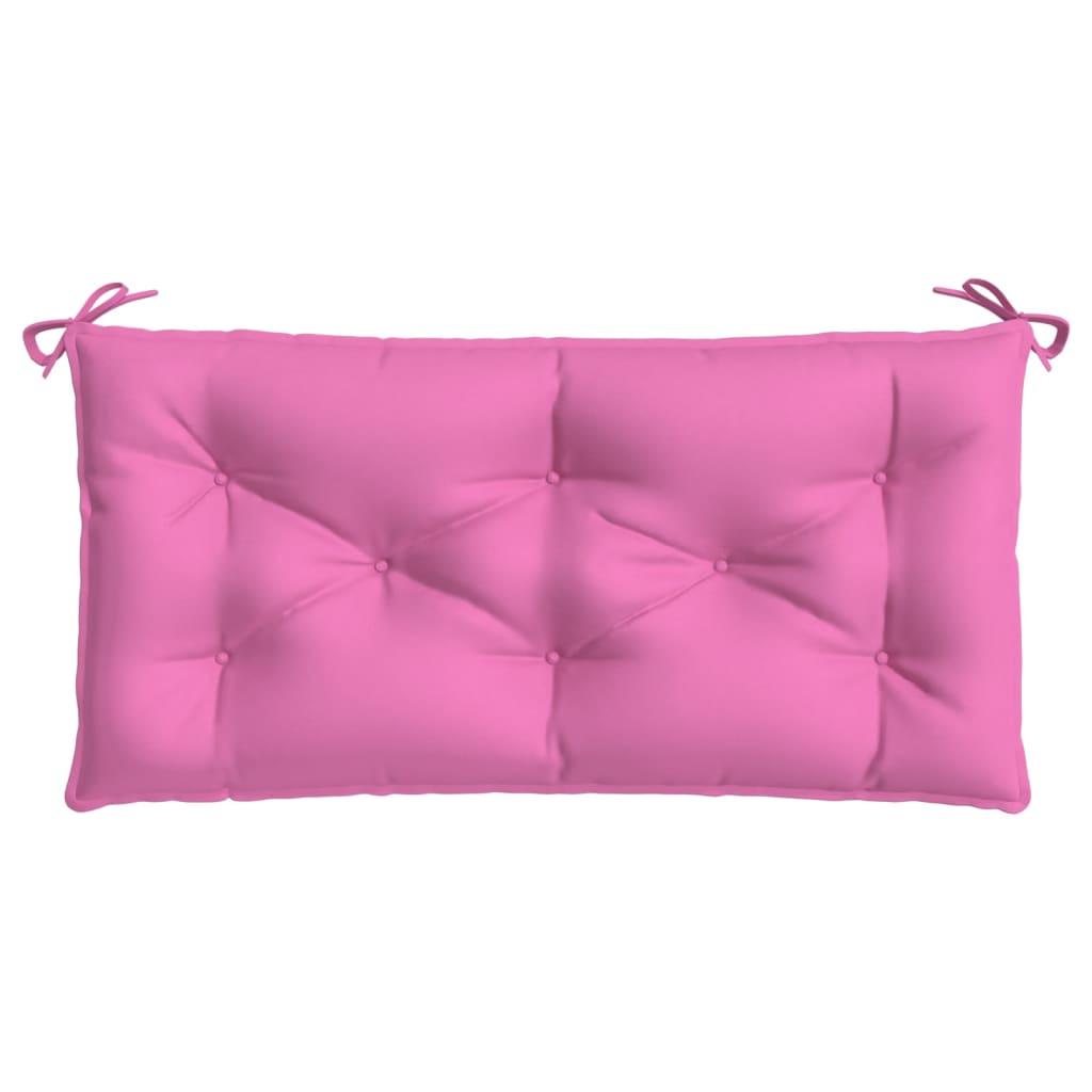 Coussin de banc de jardin rose 110x50x7 cm tissu