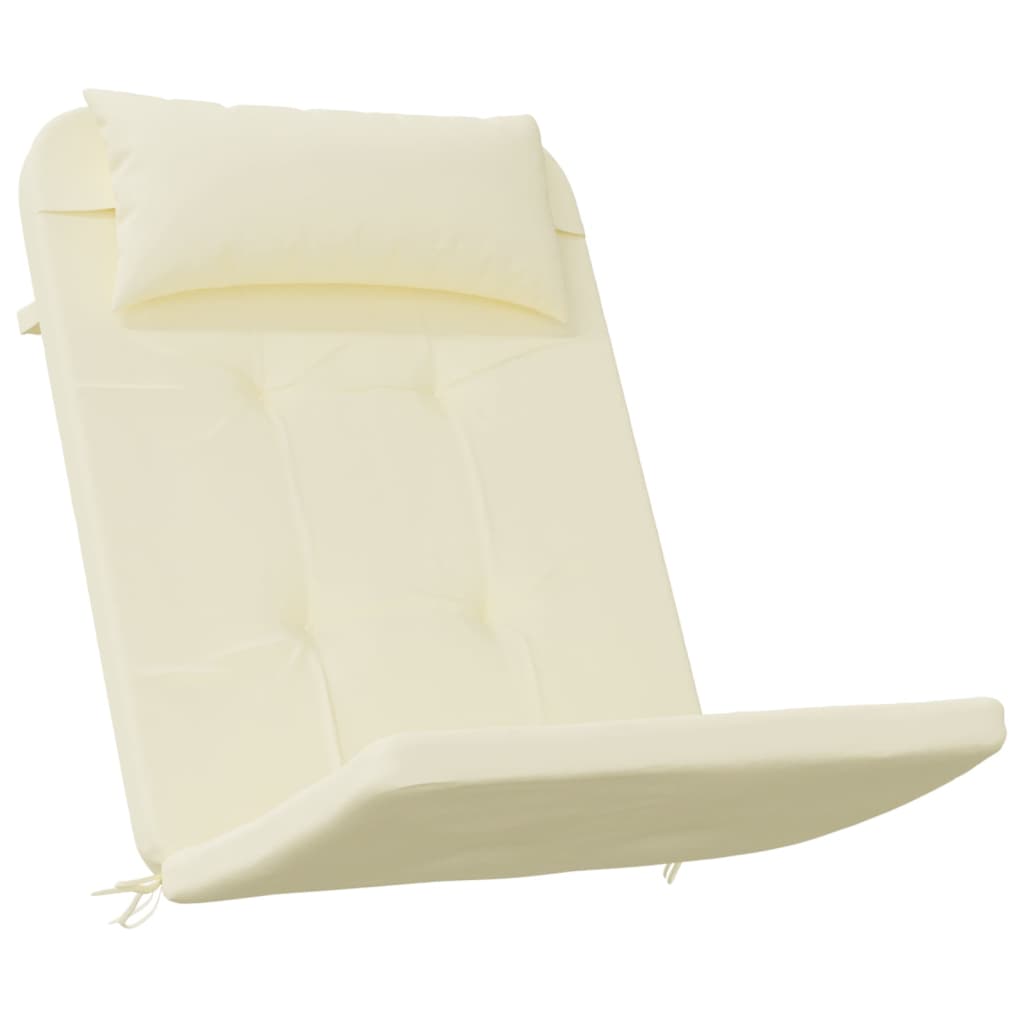 Coussins de chaise adirondack lot de 2 crème tissu oxford