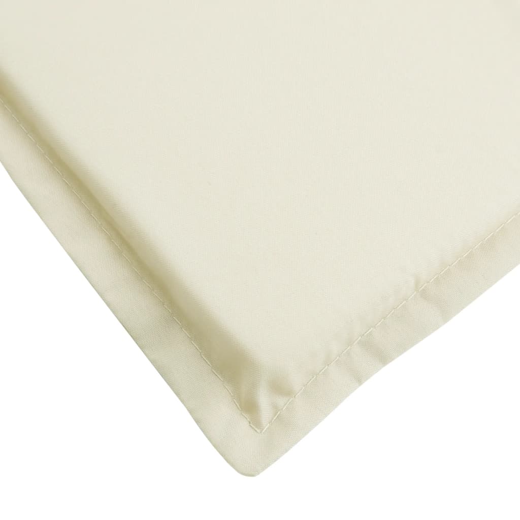 Coussin de chaise longue crème 180x60x3 cm tissu oxford