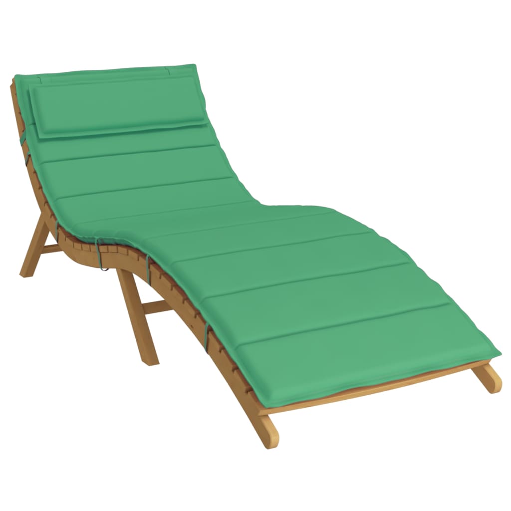 Coussin de chaise longue vert 180x60x3 cm tissu oxford