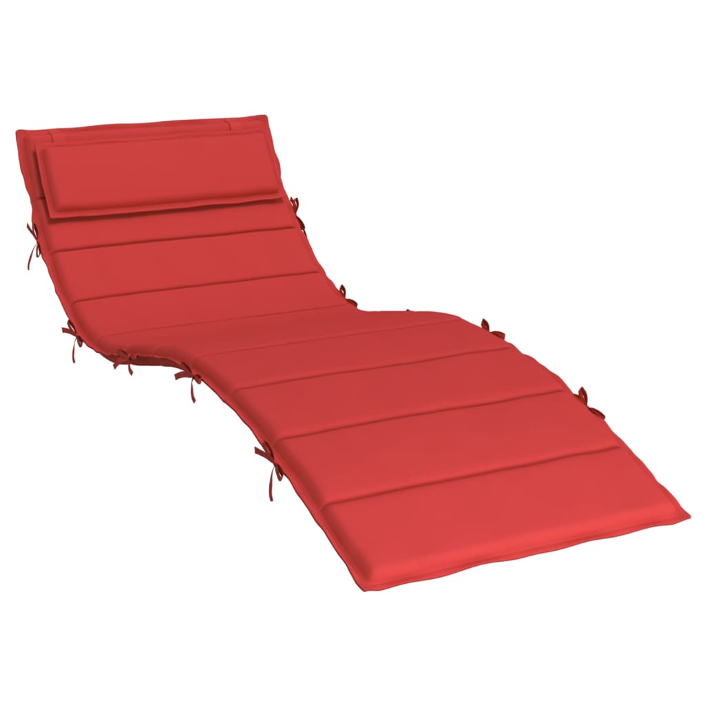 Coussin de chaise longue rouge 180x60x3 cm tissu oxford