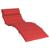 Coussin de chaise longue rouge 180x60x3 cm tissu oxford