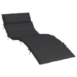 Coussin de chaise longue noir 180x60x3 cm tissu oxford