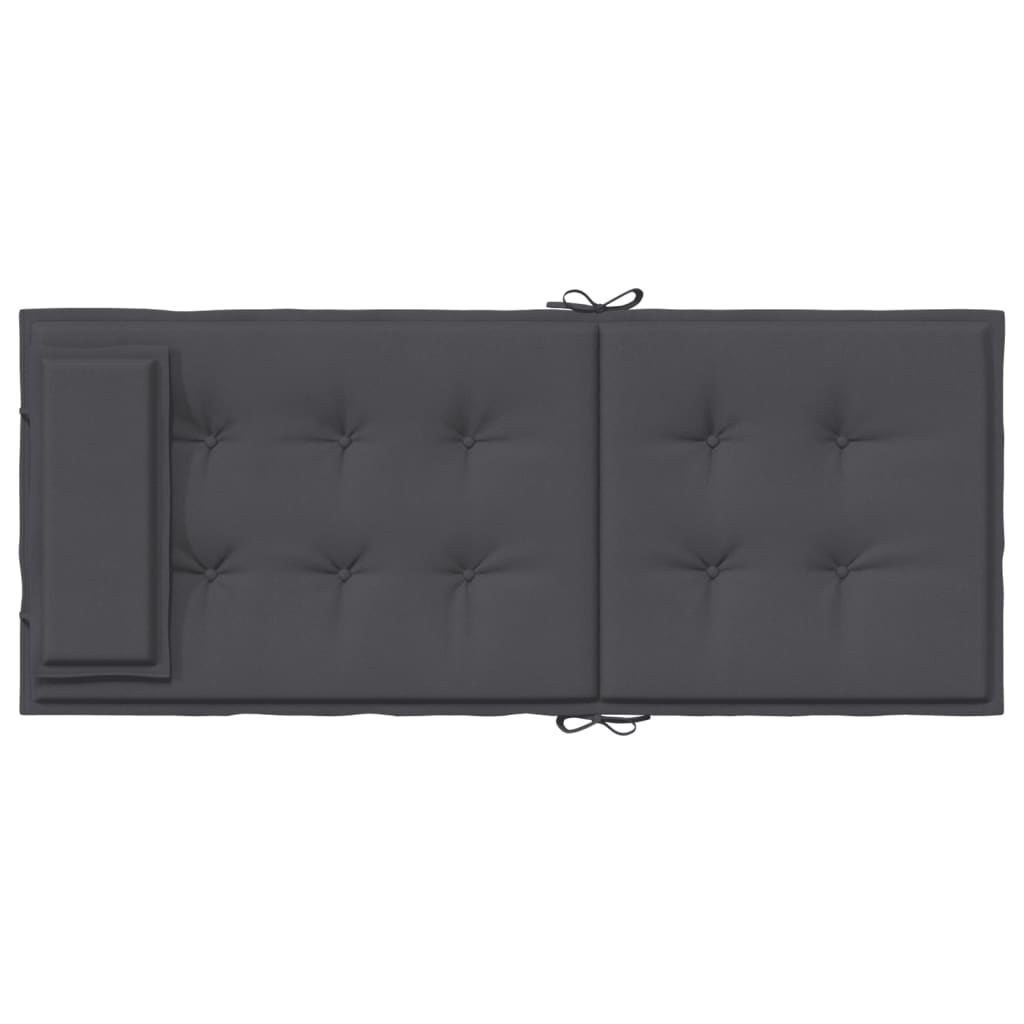 Coussins de chaise à dossier haut lot de 2 anthracite