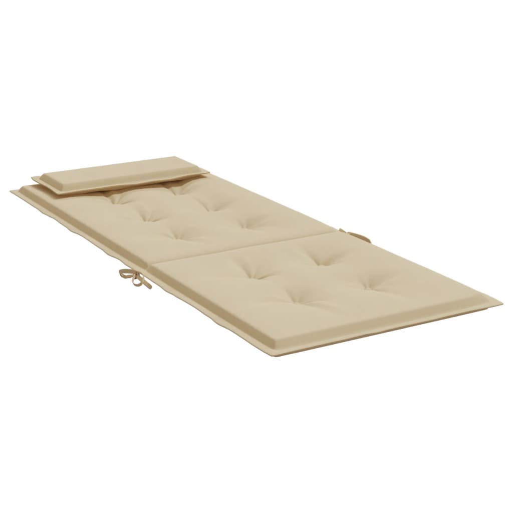 Coussins de chaise à dossier haut lot de 2 beige tissu oxford