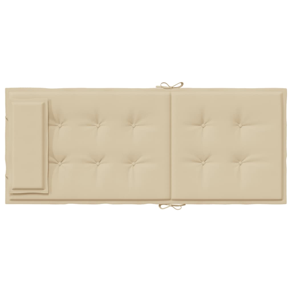 Coussins de chaise à dossier haut lot de 2 beige tissu oxford