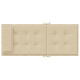 Coussins de chaise à dossier haut lot de 2 beige tissu oxford