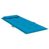 Coussins de chaise à dossier haut lot de 4 bleu clair