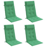 Coussins de chaise à dossier haut lot de 4 vert tissu oxford