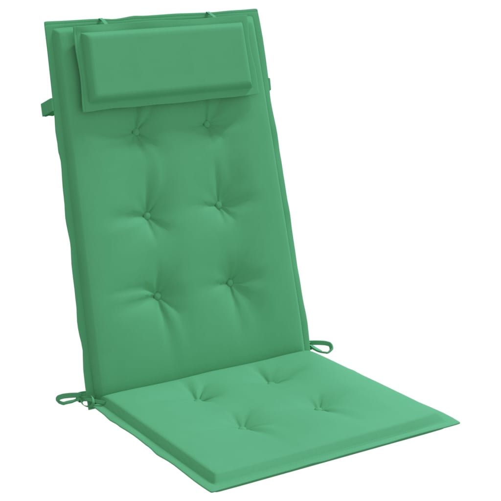 Coussins de chaise à dossier haut lot de 4 vert tissu oxford