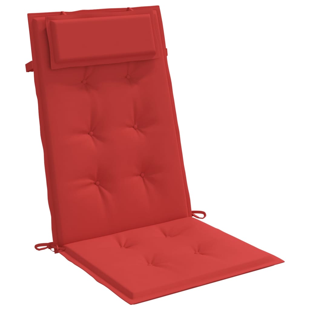 Coussins de chaise à dossier haut lot de 2 rouge tissu oxford