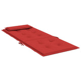 Coussins de chaise à dossier haut lot de 2 rouge tissu oxford