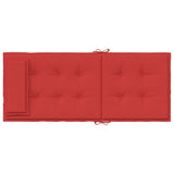 Coussins de chaise à dossier haut lot de 2 rouge tissu oxford