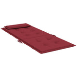 Coussins de chaise à dossier haut lot de 4 rouge bordeaux