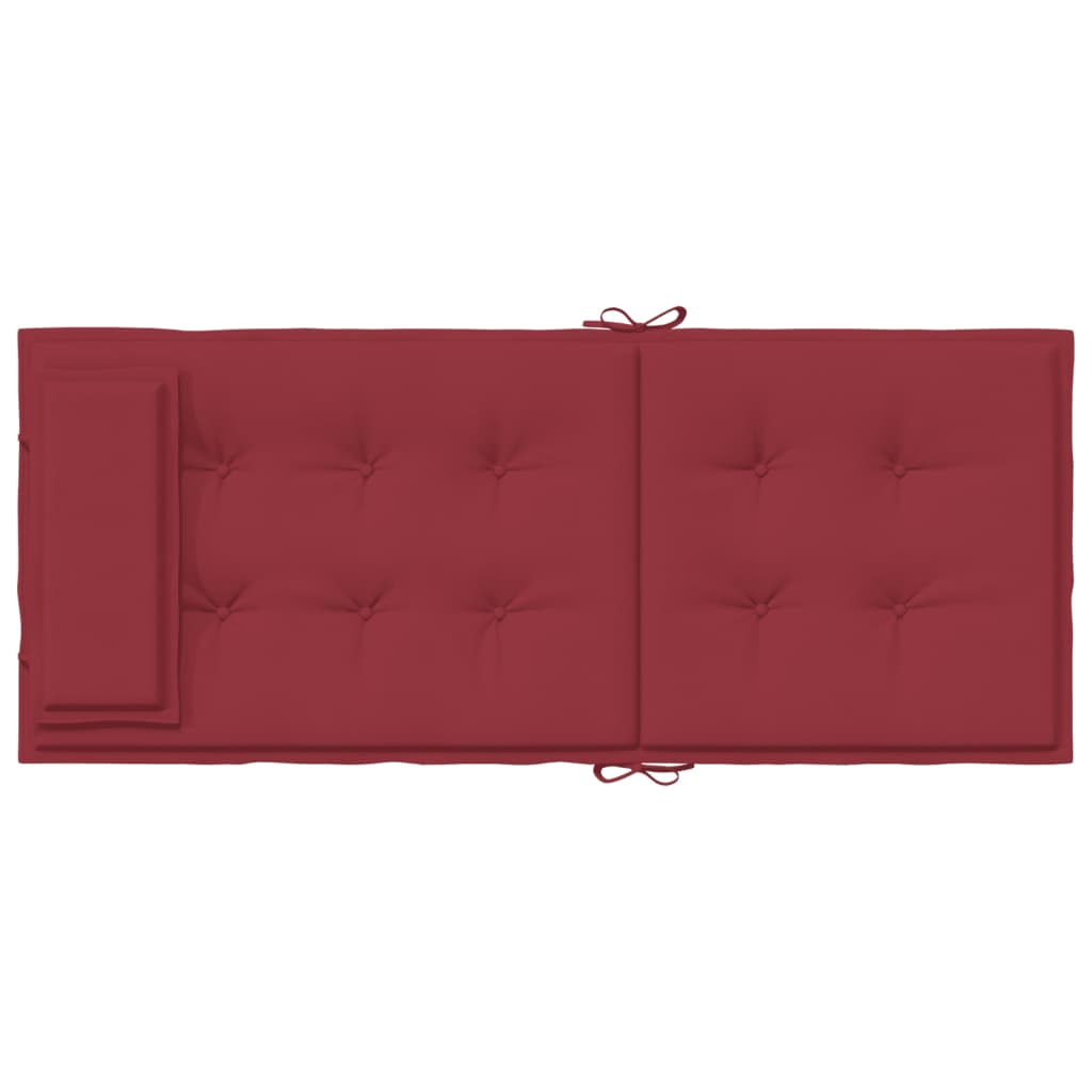 Coussins de chaise à dossier haut lot de 4 rouge bordeaux