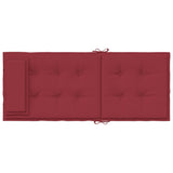 Coussins de chaise à dossier haut lot de 4 rouge bordeaux