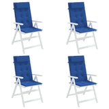 Coussins de chaise à dossier haut lot de 4 bleu royal