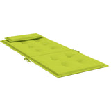 Coussins de chaise à dossier haut lot de 2 vert vif