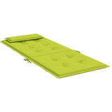 High Back Chair Cushions Set of 4 Bright Green