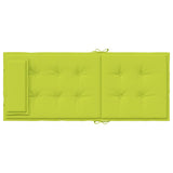 High Back Chair Cushions Set of 4 Bright Green