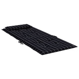 Coussins de chaise à dossier haut lot de 6 carreaux noir