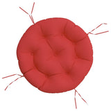 Coussin rond rouge Ø 60 x11 cm tissu oxford