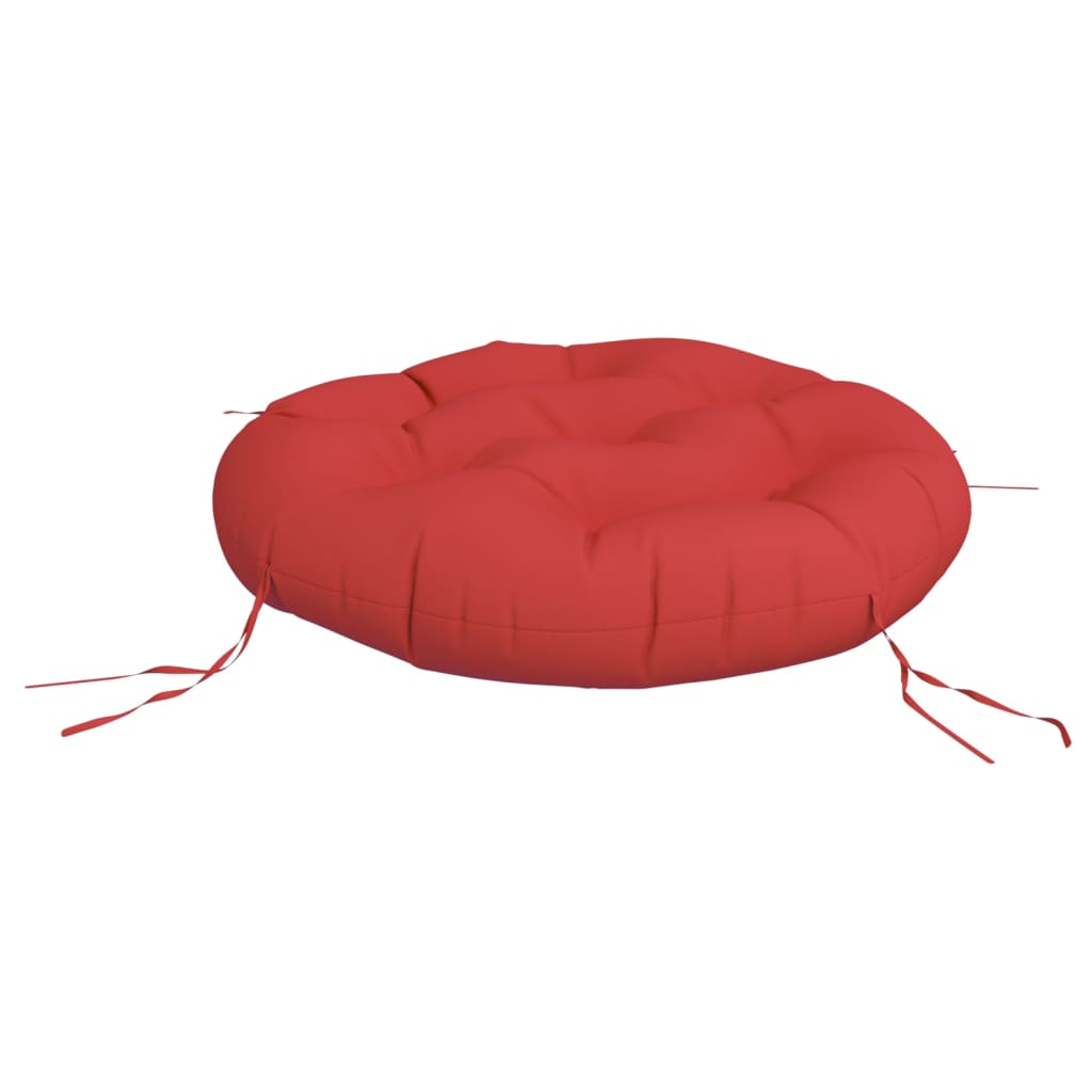 Coussin rond rouge Ø 60 x11 cm tissu oxford