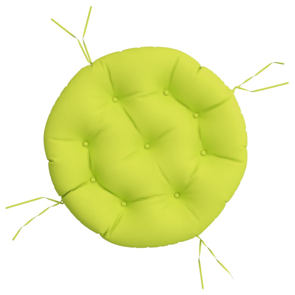 Coussin rond vert vif Ø 60 x11 cm tissu oxford