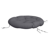 Coussin rond anthracite Ø 100 x11 cm tissu oxford